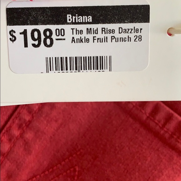 Mother mid rise dazzler ankle red jeans - Picture 6 of 11